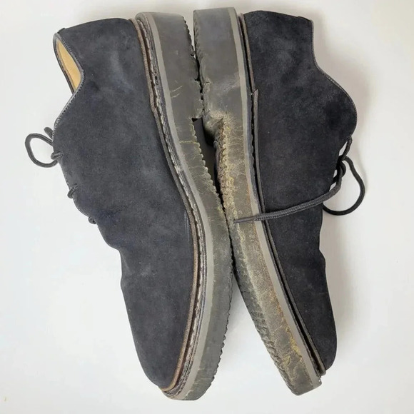 Heschung Suede Black Low Top Oxford Lace Up Shoes - Picture 6 of 14